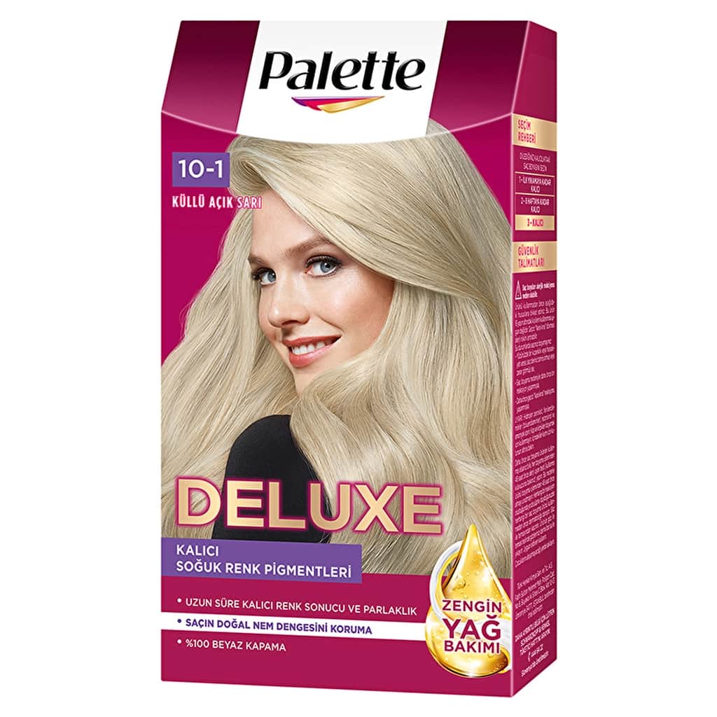 Palette صبغة شعر باليت ديلوكس 10-1 أشقر فاتح رمادي مع لمعان وعناية - 2