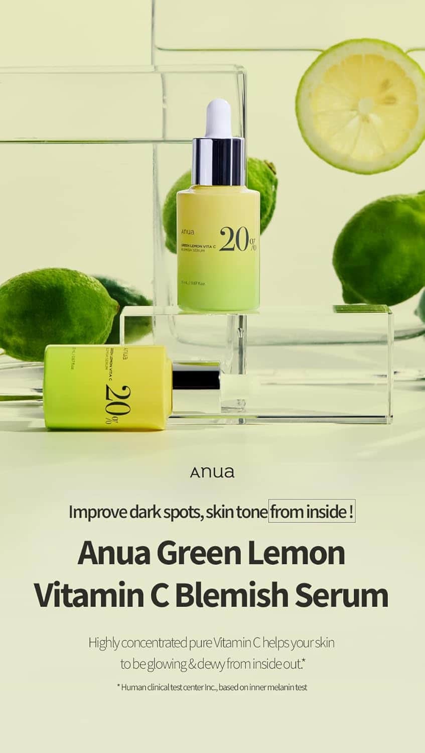 Anua سيروم عيوب البشرة فيتا سي من جرين ليمون، للجنسين، 20 مل - 2