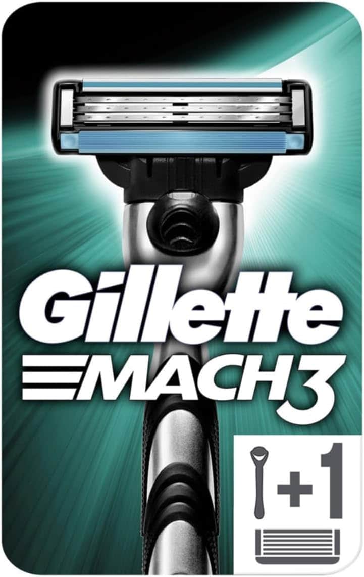 Gillette ماكينة حلاقة ماك 3 للرجال رازور مع واقي للبشرة مايكروفين من جيليت - 2