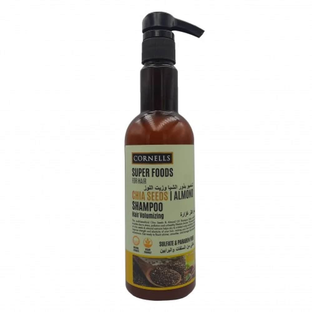 Cornells superfoods شامبو بذور الشيا وزيت اللوز لشعر اكثر غزارة من كورنلز سوبر فودز 500 مل - 2