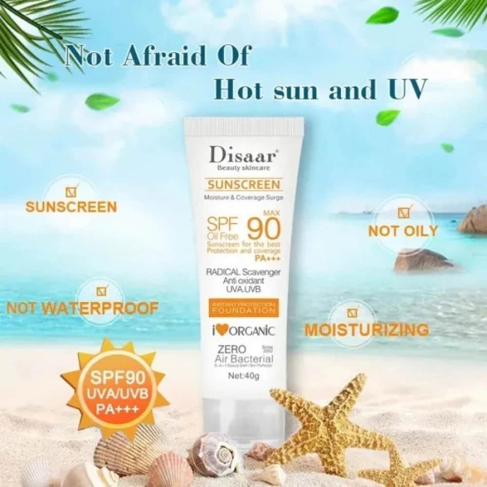 Disaar كريم مرطب وواقي شمس بمعامل (SPF90+++) من ديسار 40 جرام - 5