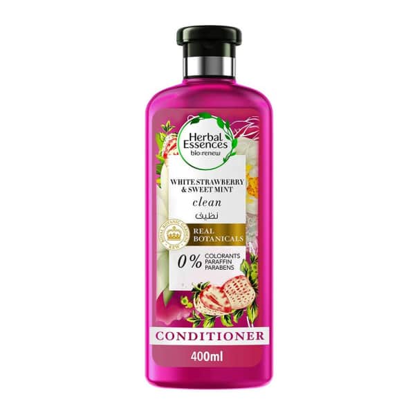 Herbal Essences بلسم بالفراولة البيضاء النقية والنعناع الحلو من هيربال إيسنسز 400 مل - 1