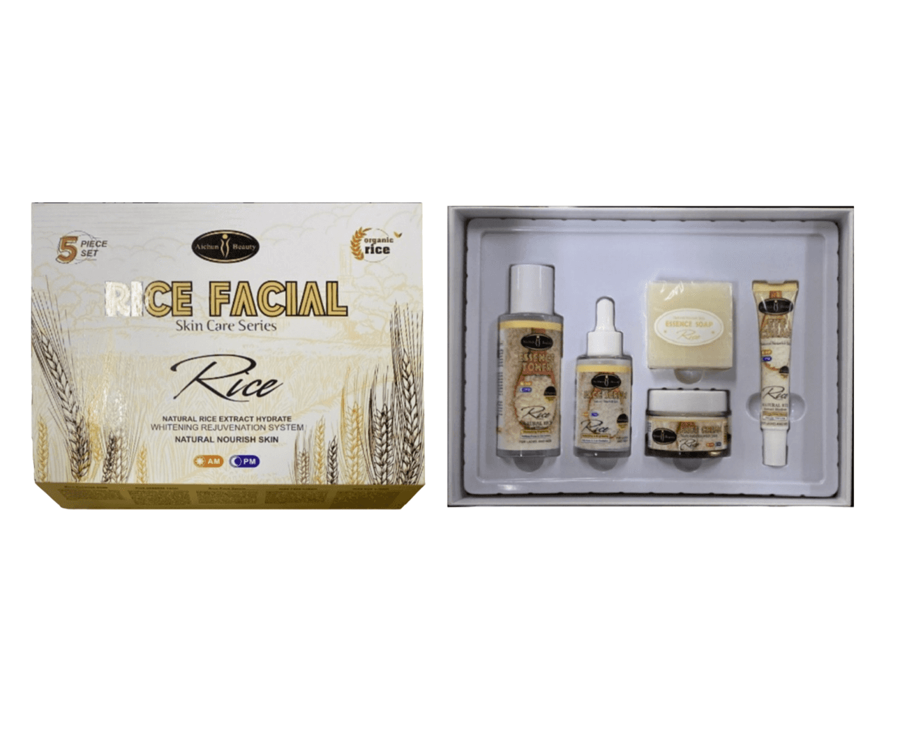 Cosmetic Solution مجموعة العناية بالبشرة بالأرز الطبيعي خمسة منتجات من كوزماتك سوليوشن - 6