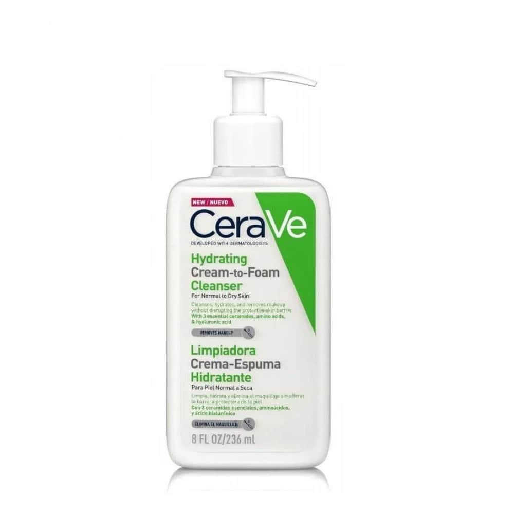 Cerave كريم مرطب ومنظف رغوي من سيرافي 236 مل - 1
