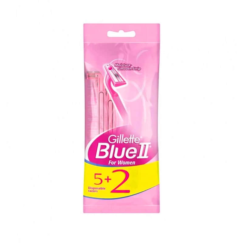 Gillette ‏شفرات حلاقة نسائية بلو  من جيليت 5+2 - 1