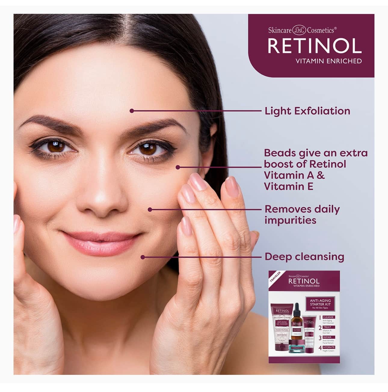 SkinCare Cosmetics ريتينول مجموعة العناية بالبشرة والمضادة للشيخوخة من سكينكير كوزميتيكس - 4