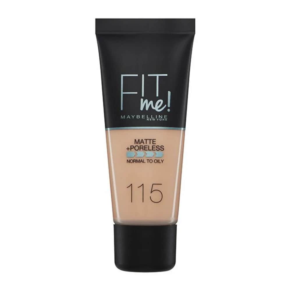Maybelline كريم أساس فيت مي مات آند بور من مايبيلين نيويورك، رقم 115 عاجي - 1
