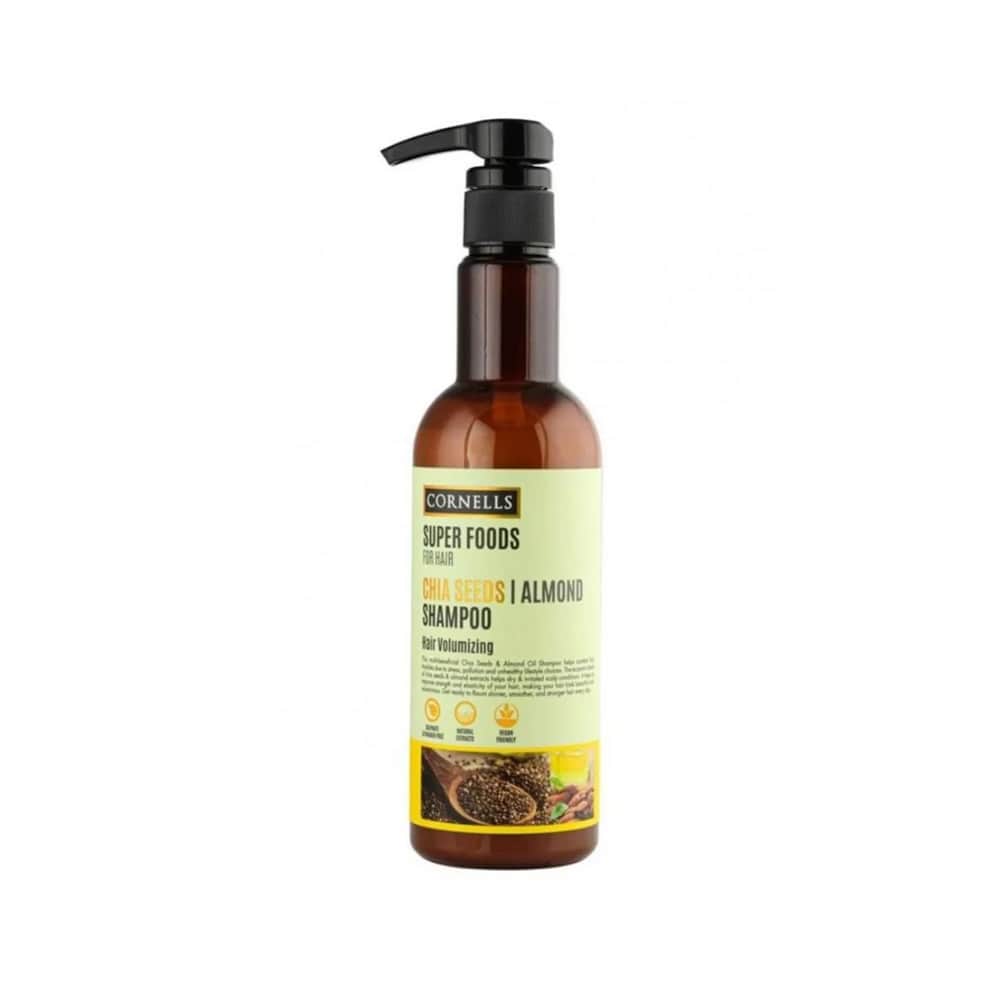 Cornells superfoods شامبو بذور الشيا وزيت اللوز لشعر اكثر غزارة من كورنلز سوبر فودز 500 مل - 1