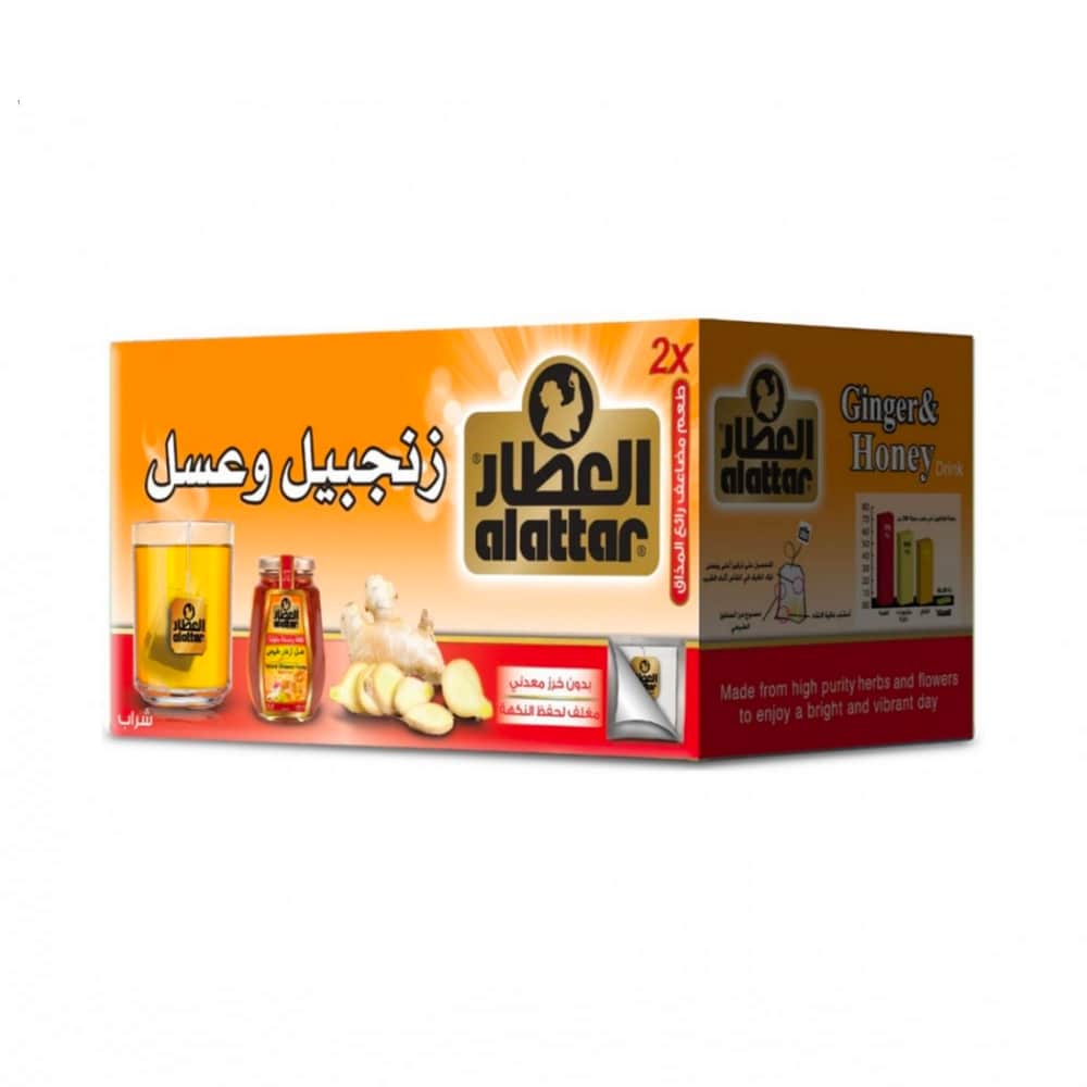 Al-Attar مشروب زنجبيل وعسل من العطار 20 ظرف - 1