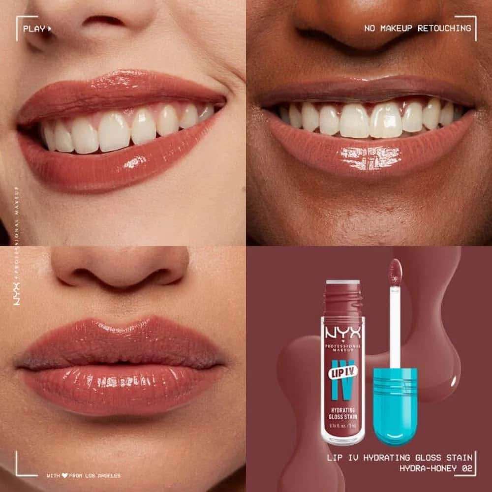 NYX ملمع شفاه ليب ايف من نييكس بروفيشنال ميك اب، لون هيدرا هوني - 2