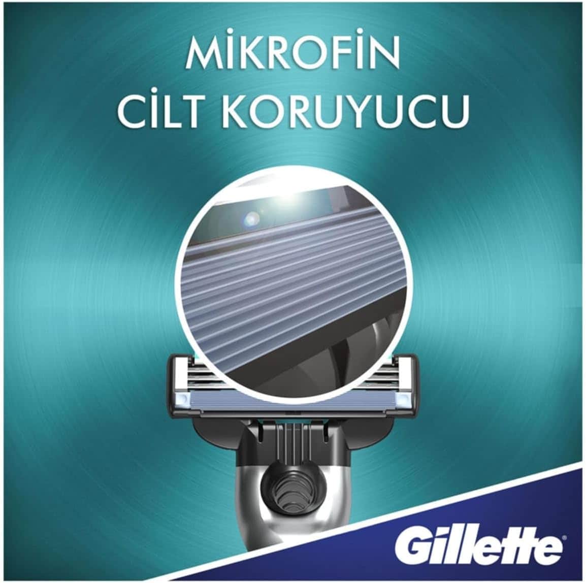 Gillette ماكينة حلاقة ماك 3 للرجال رازور مع واقي للبشرة مايكروفين من جيليت - 3