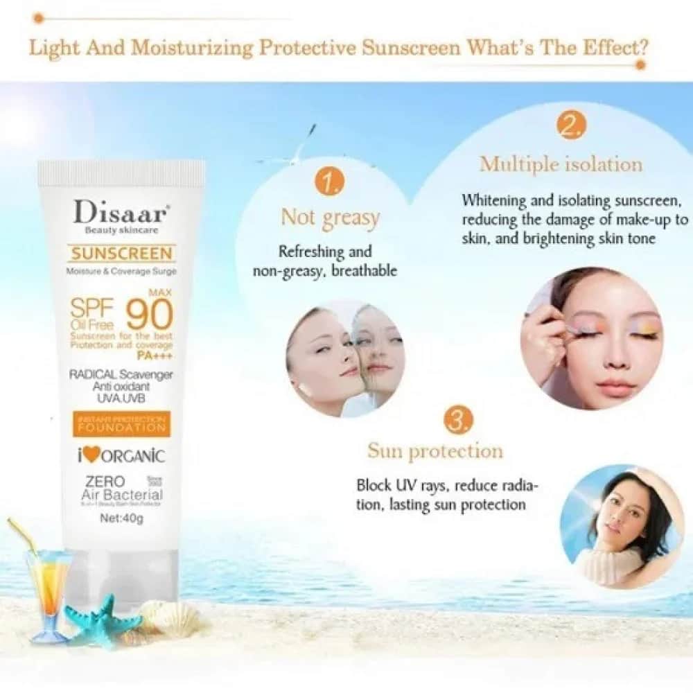 Disaar كريم مرطب وواقي شمس بمعامل (SPF90+++) من ديسار 40 جرام - 4