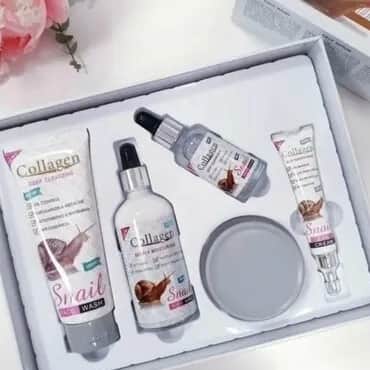 Cosmetic Solution مجموعة العناية بالبشرة بالكولاجين والحلزون خمسة منتجات من كوزماتك سوليوشن - 4