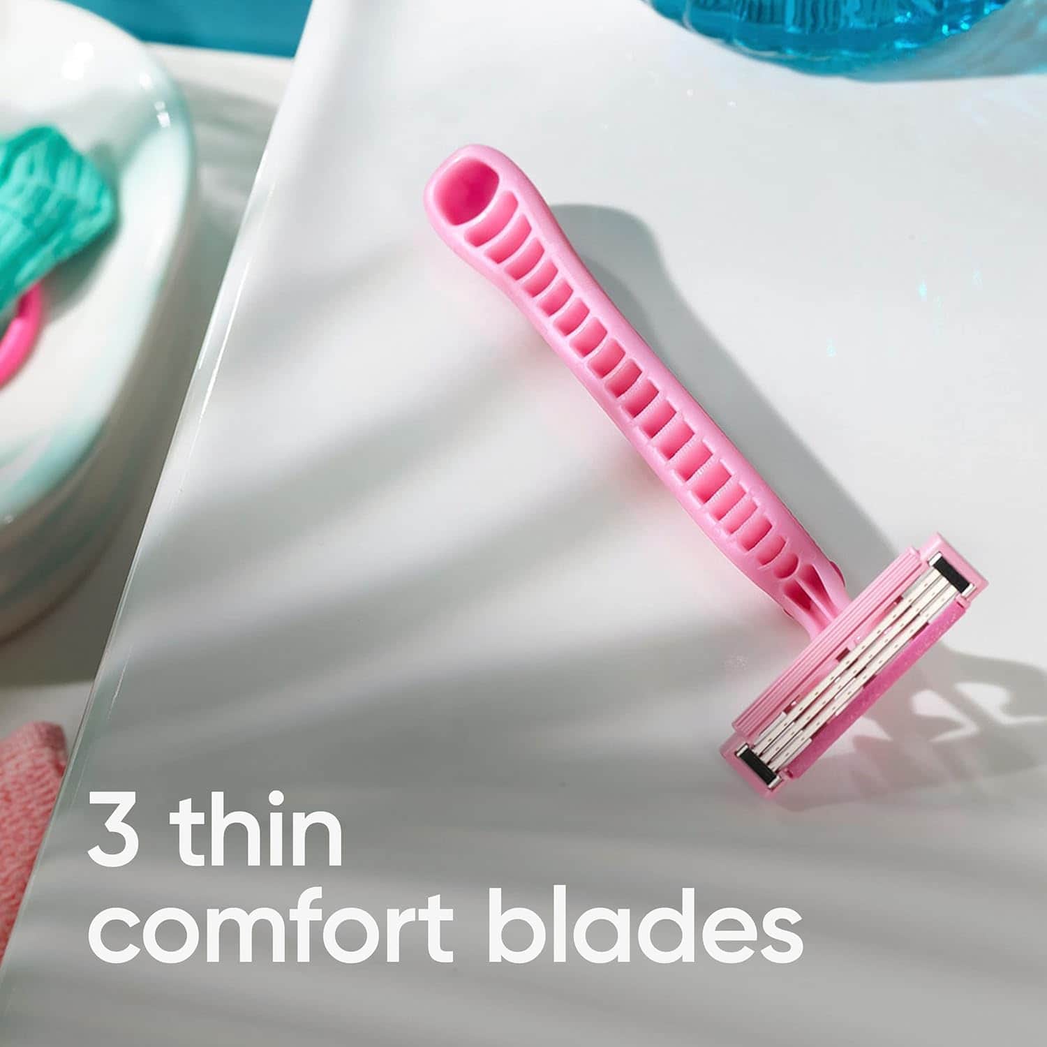 Gillette ماكينة حلاقة سيمبلي فينوس ثلاث شفرات للنساء 4+1 من جيليت 5 قطع - 3