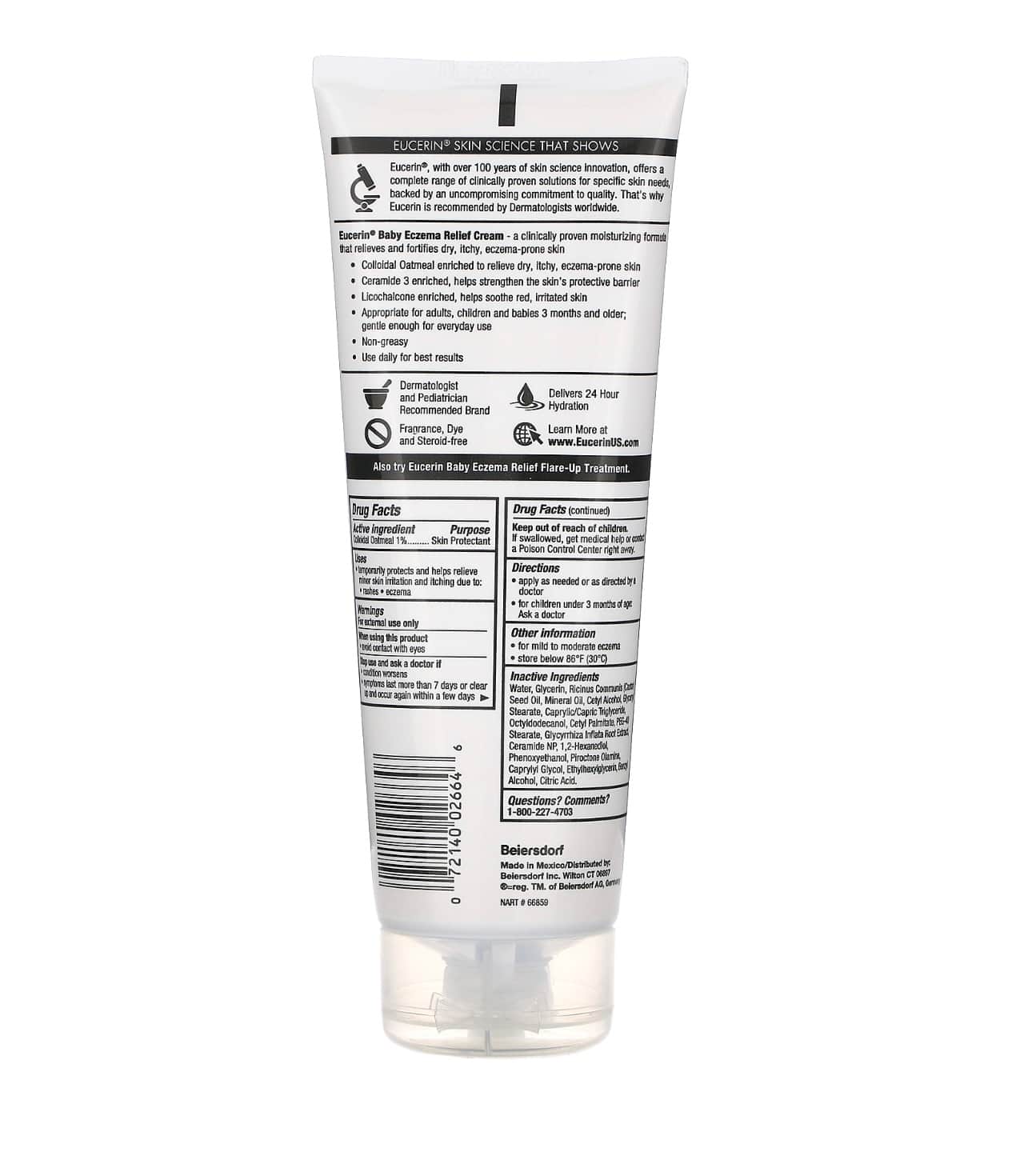 علاج الإكزيما والتهيج، للأطفال الصغار من يوسرين  خالٍ من العطور، 226 جم Eucerin - 2