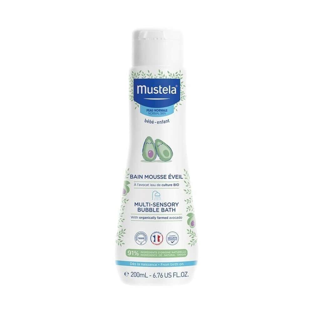 Mustela فقاعات جل الاستحمام العضوي بالافوكادو للجسم والشعر من موستيلا 200 مل - 1