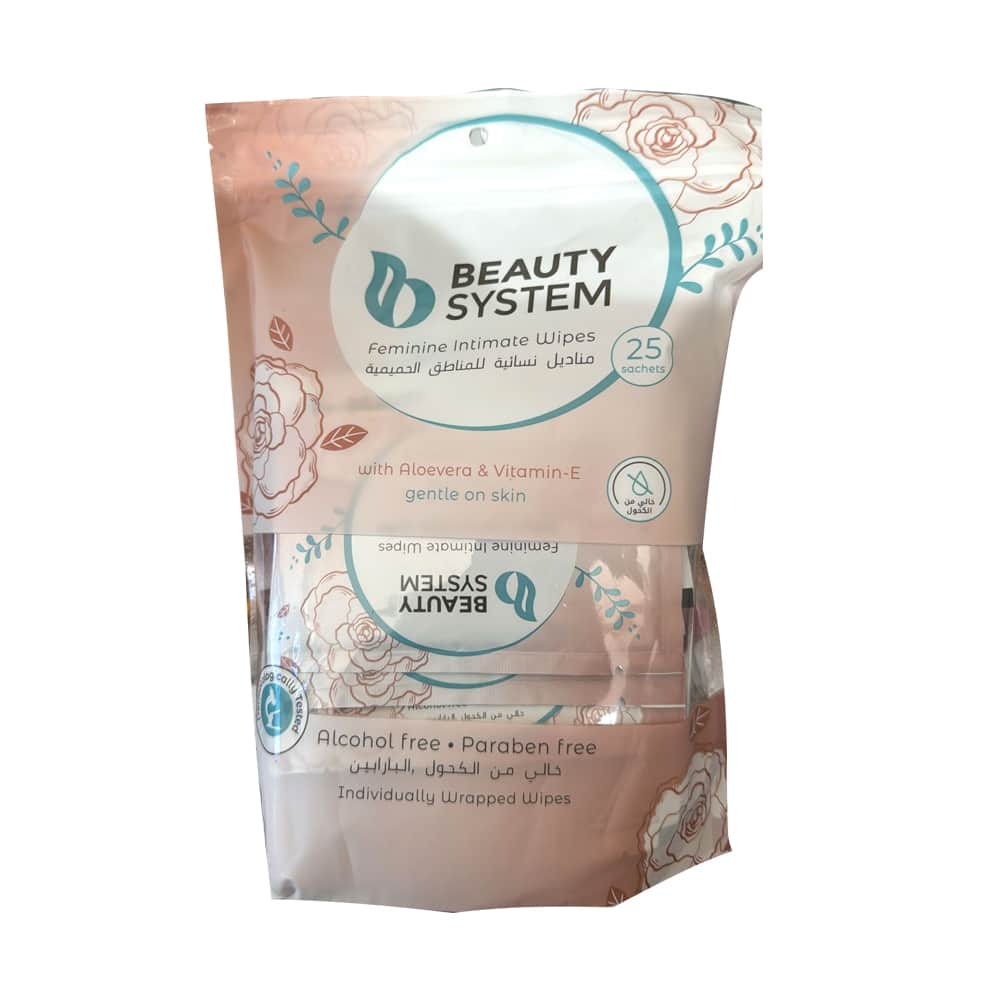 Beauty System مناديل نسائية للمناطق الحميمة 25 منديل من بيوتي سيستم - 1