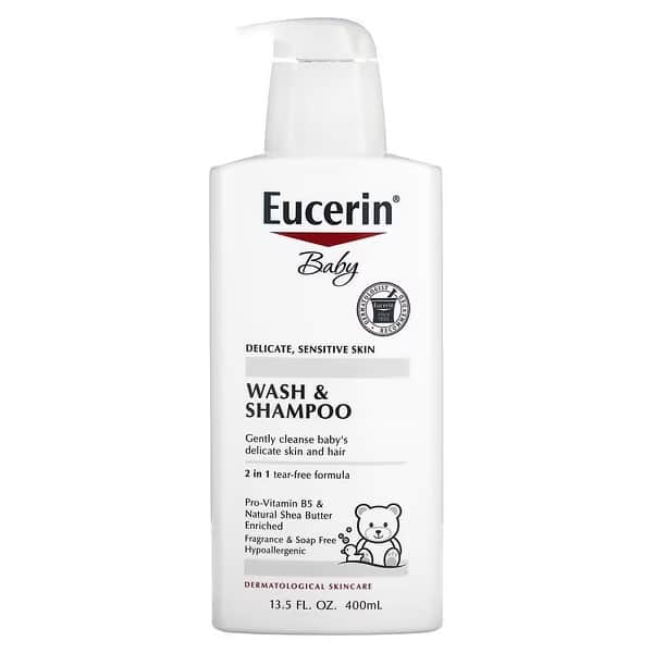 شامبو وغسول للأطفال، خالٍ من العطور، من يوسرين (400 مل) Eucerin - 1