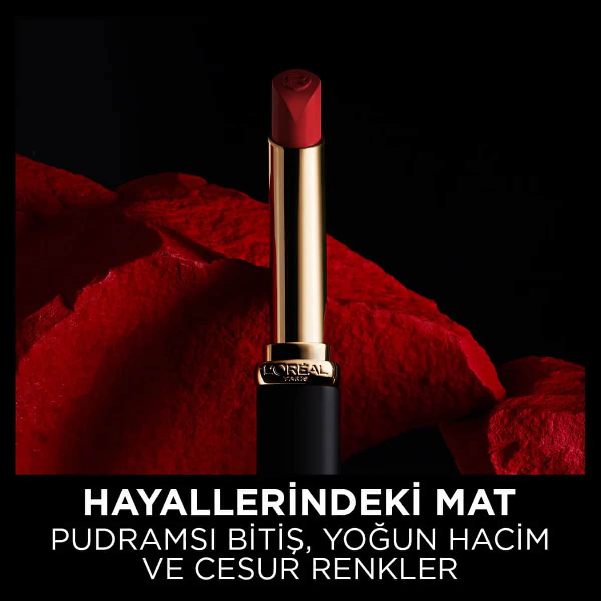 L'Oreal Paris أحمر شفاه لوريال باريس كلر ريش كولورز أوف وورث إنتنس فوليوم مات 300 روج كونفيدنت