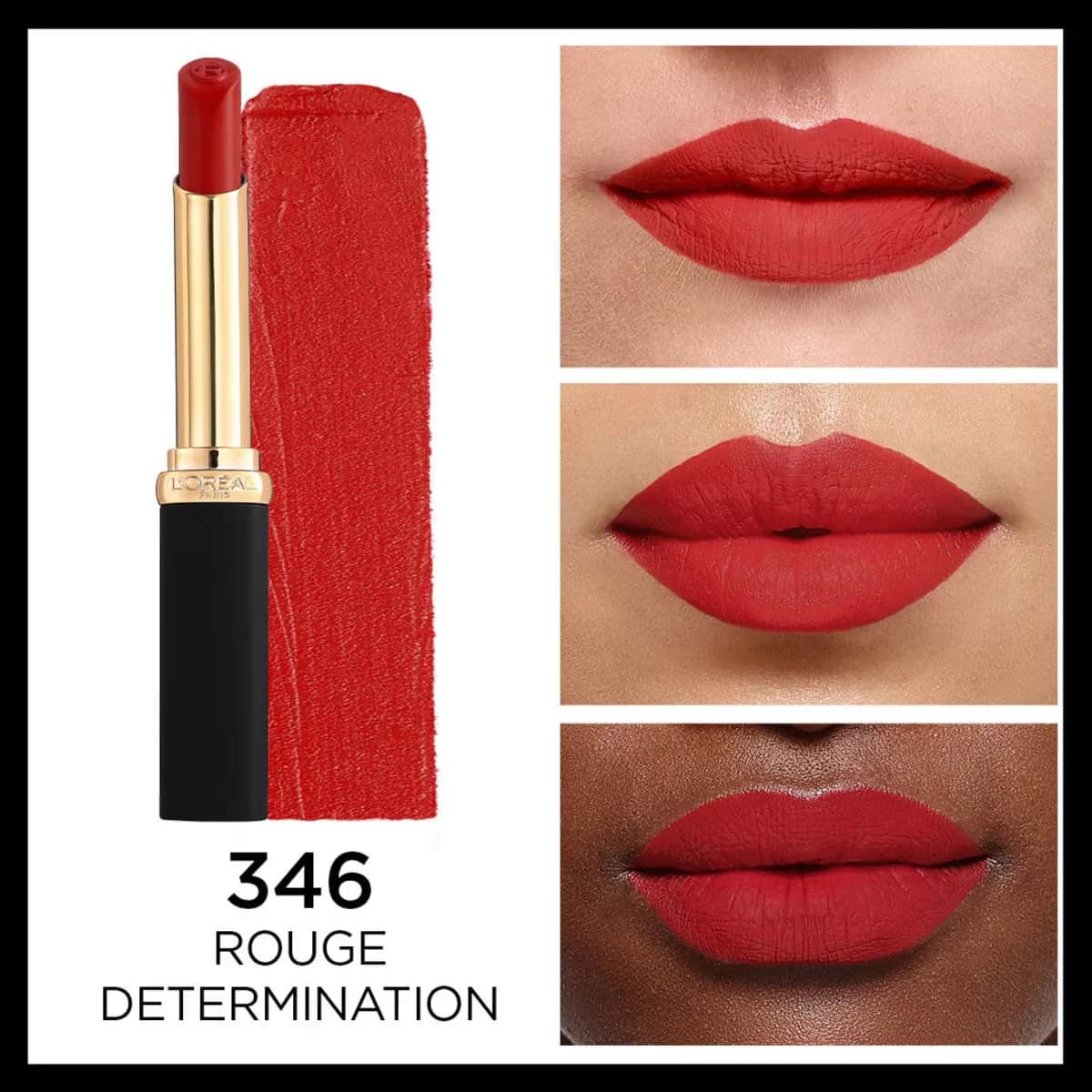 L'Oreal Paris أحمر شفاه لوريال باريس كلر ريش إنتنس فوليوم مات 346 روج ديتيرمينشن