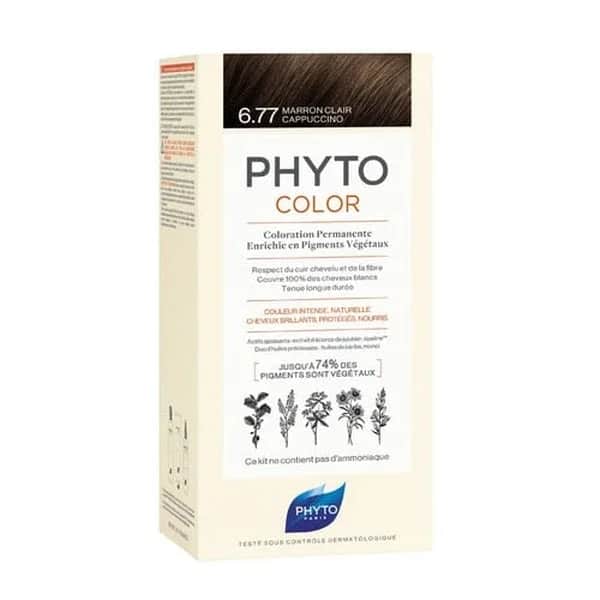 Phyto صبغة شعر فيتو فيتوكولر العشبية 6.77 بني كابتشينو