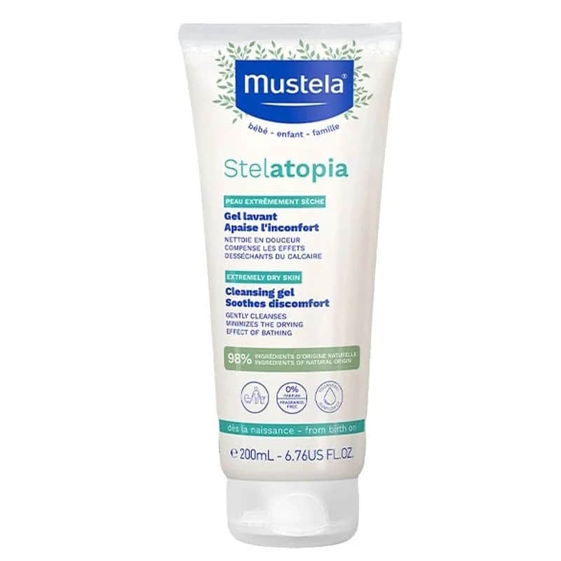 Mustela جل التنظيف ستيلاتوبيا من موستيلا مع زيت دوار الشمس 200 مل