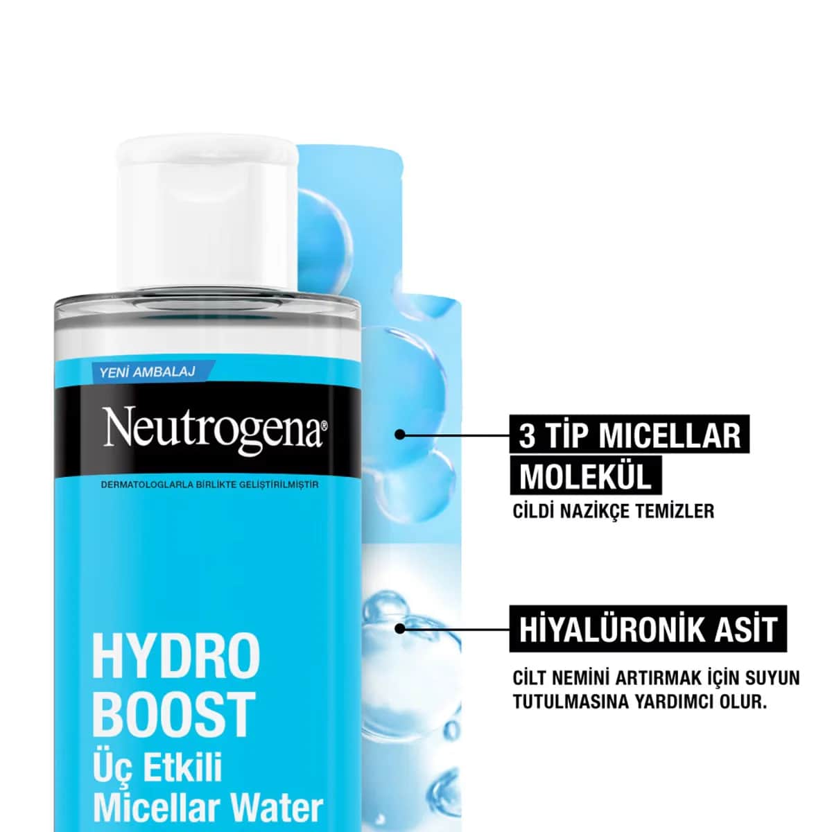 Neutrogena ماء ميسيلار هيدرو بوست ثلاثي المفعول من نيوتروجينا، 400 مل