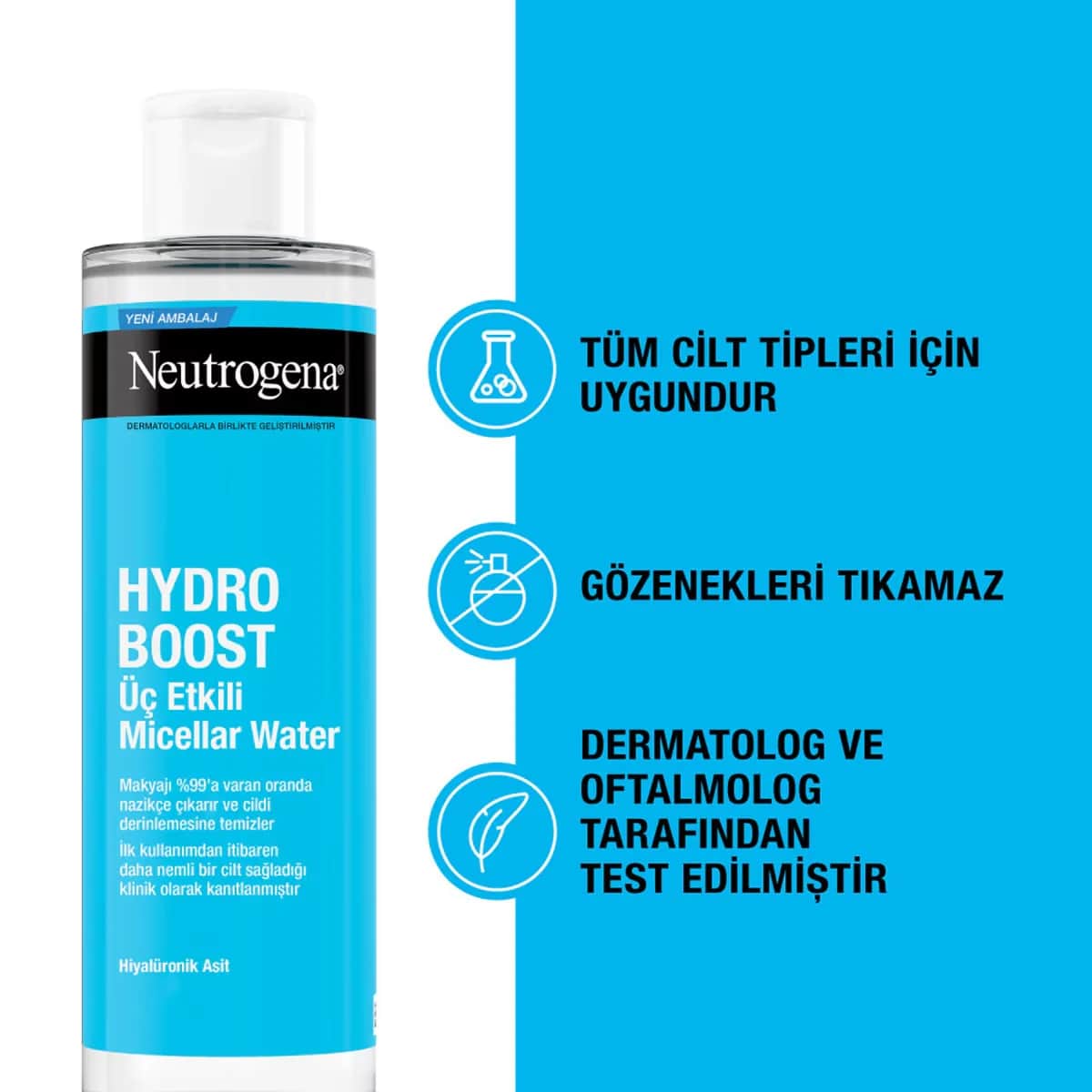 Neutrogena ماء ميسيلار هيدرو بوست ثلاثي المفعول من نيوتروجينا، 400 مل