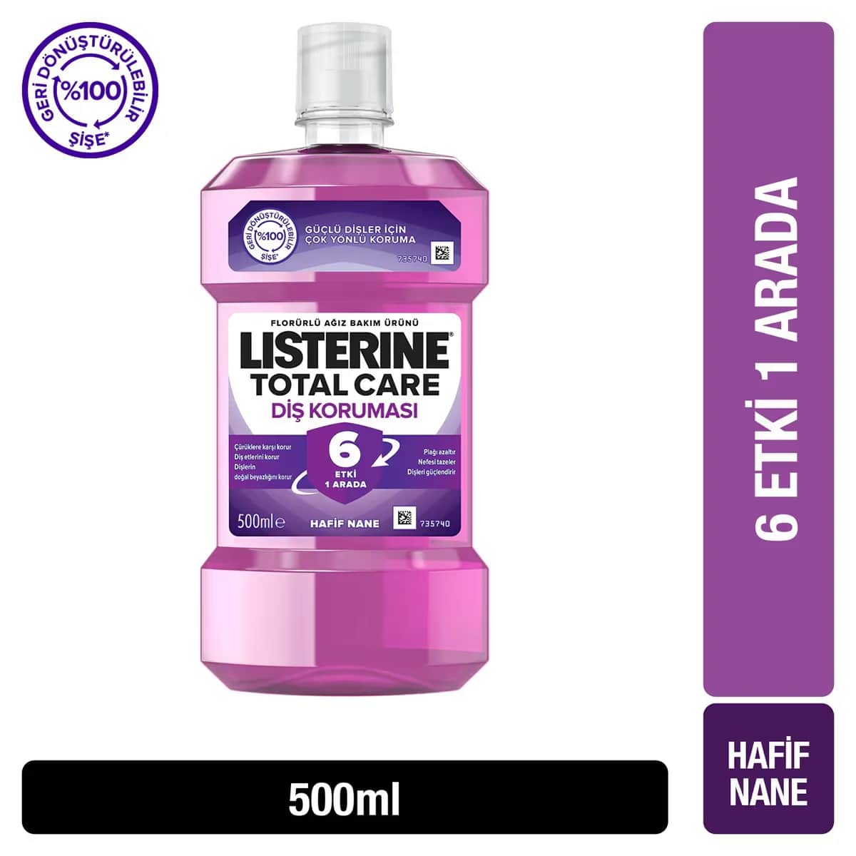 Listerine غسول الفم ليسترين توتال كير 6 في 1 بنكهة النعناع 500 مل