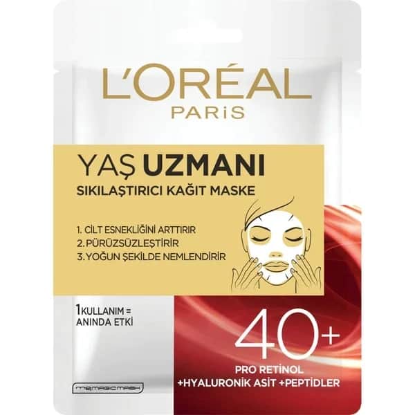 قناع ورقي مرفوع من لوريال باريس 40+ 30 غرام L'Oreal Paris