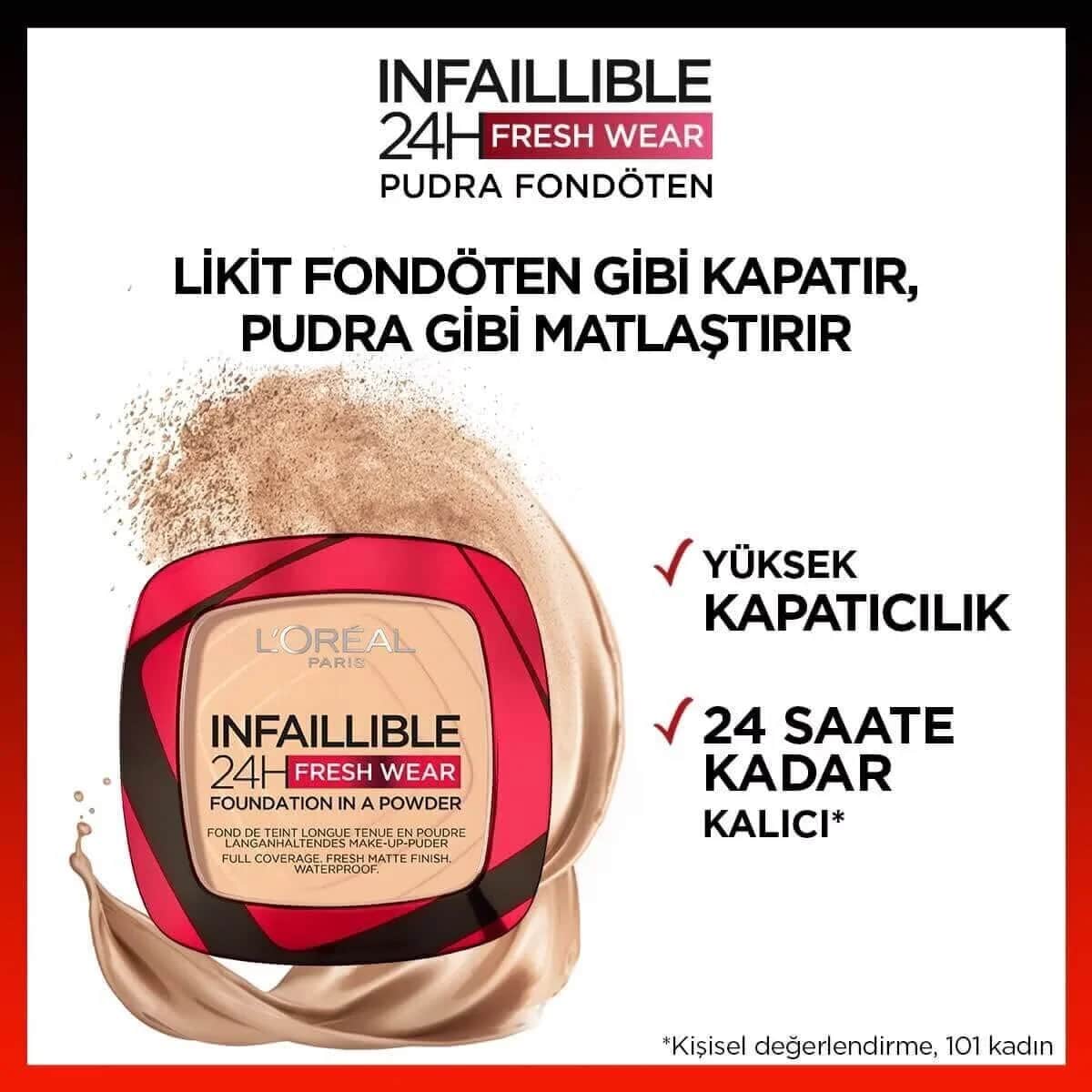 L'Oreal Paris لوريال باريس إنفاليبل 24 ساعة فريش وير 9 غرام 040 كشمير
