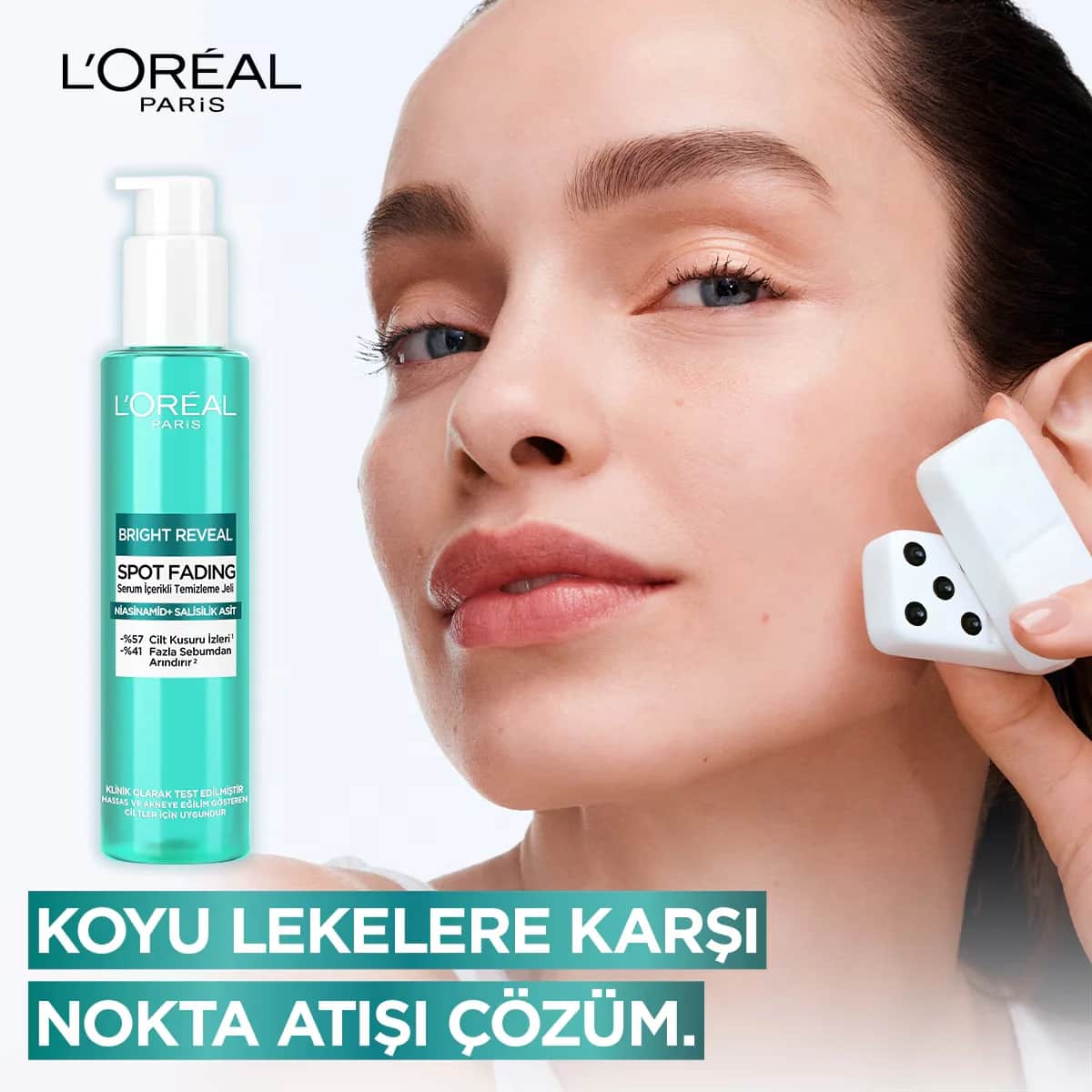 L'Oreal Paris لوريال باريس برايت ريفيل سبوت فايدينج سيروم جل منظف ومزيل للبقع 150 مل