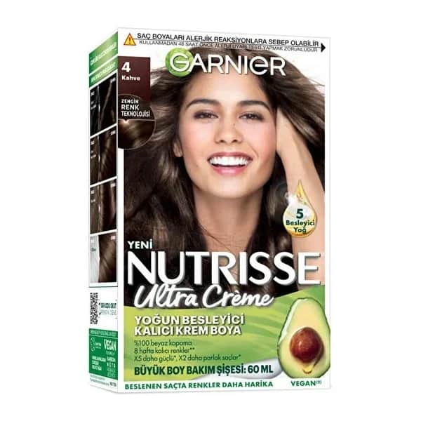 Garnier صبغة شعر غارنييه نوتريس المغذية الدائمة 160 مل تغطية 100% للشعر الرمادي