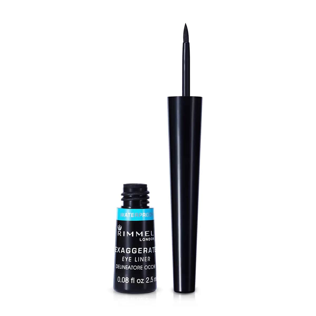 Rimmel London محدد عيون سائل مقاوم للماء من ريميل لندن إكساجيرييت، أسود