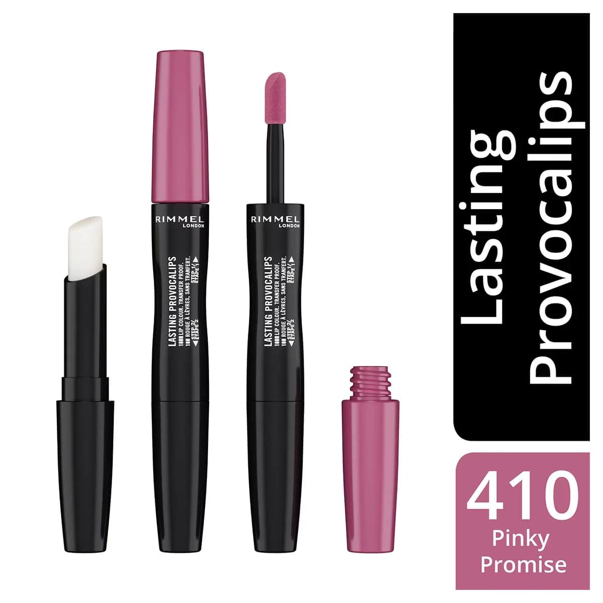 Rimmel London أحمر شفاه سائل بروفوكاليبس من ريميل لندن، بينكي بروميس 410