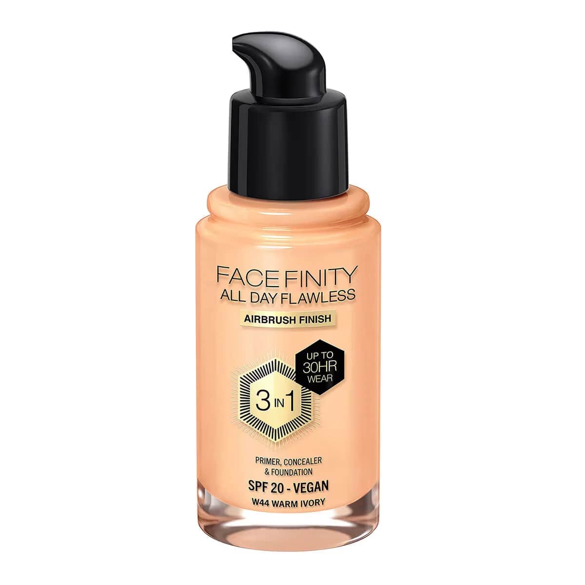 Max Factor كريم أساس ماكس فاكتور فيس فينيتي 3 في 1 رقم 44 عاجي دافئ