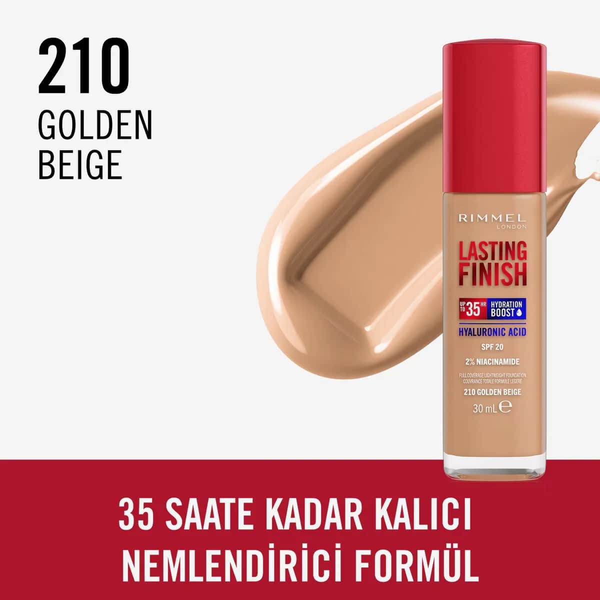 Rimmel London كريم أساس لاستينج فينيش من ريميل لندن بيج ذهبي