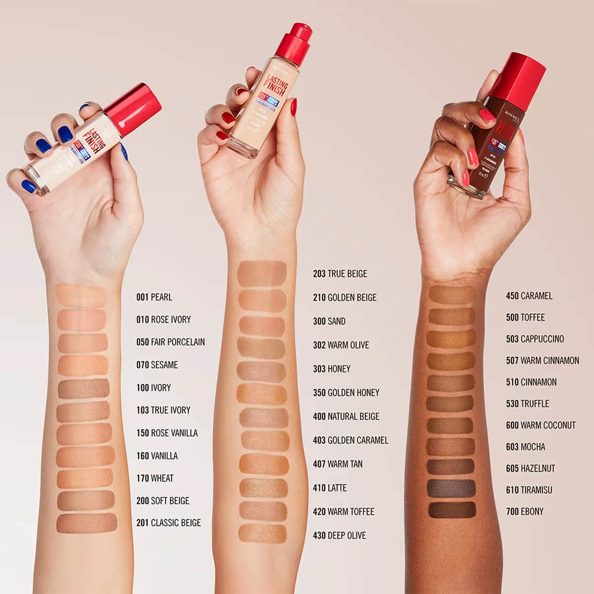 Rimmel London كريم أساس لاستينج فينيش من ريميل لندن 350 عسل ذهبي
