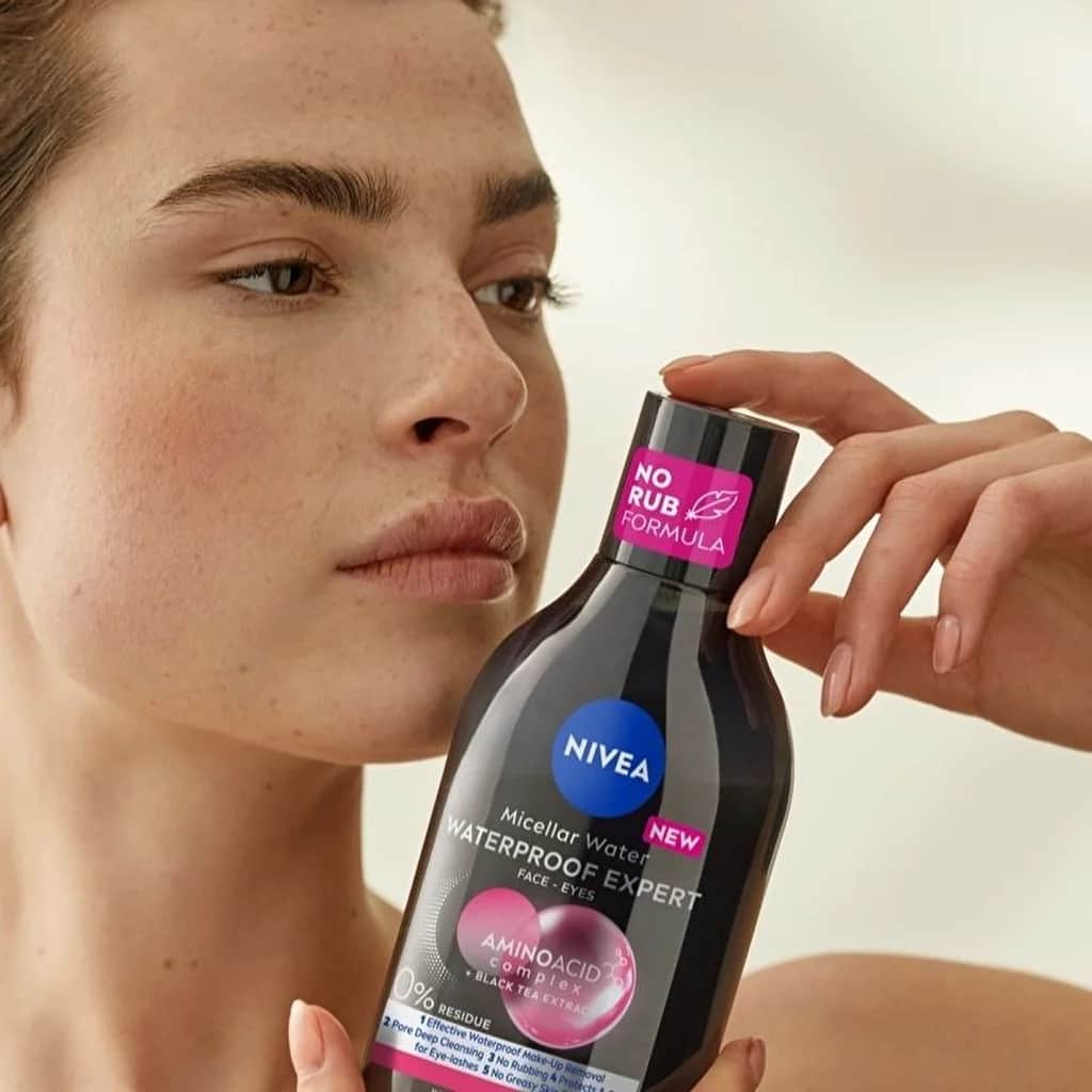 NIVEA مزيل مكياج نيفيا ثنائي المرحلة ميسيلار مقاوم للماء، ماء، 400 مل