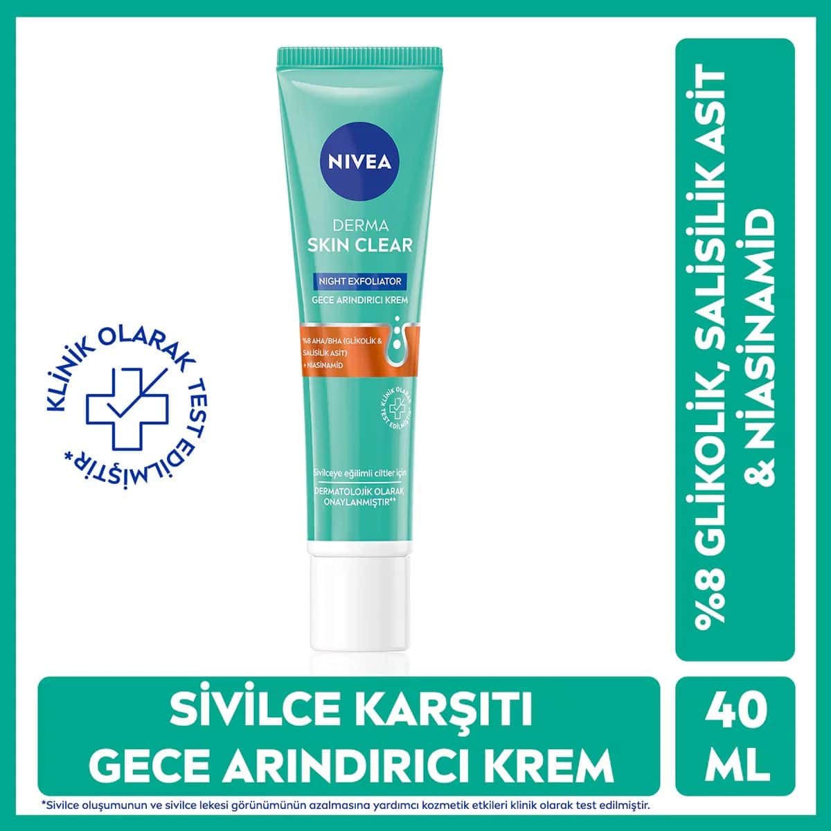 NIVEA كريم نيفيا ديرما سكين كلير الليلي المنقي للبشرة 40 مل