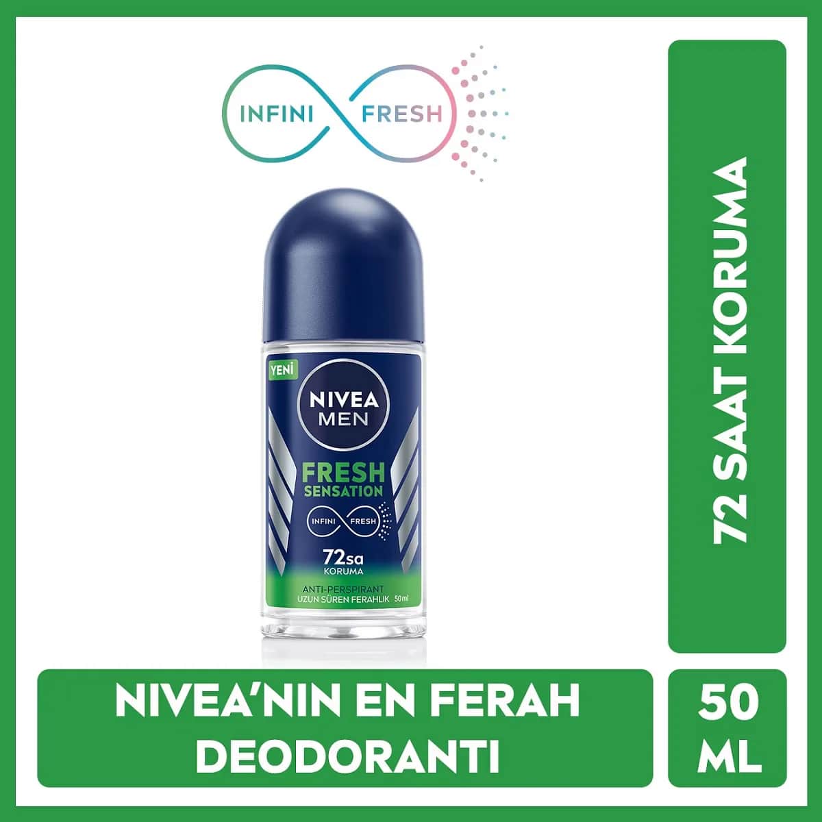 NIVEA نيفيا للرجال رول اون فريش سينسيشن 50 مل
