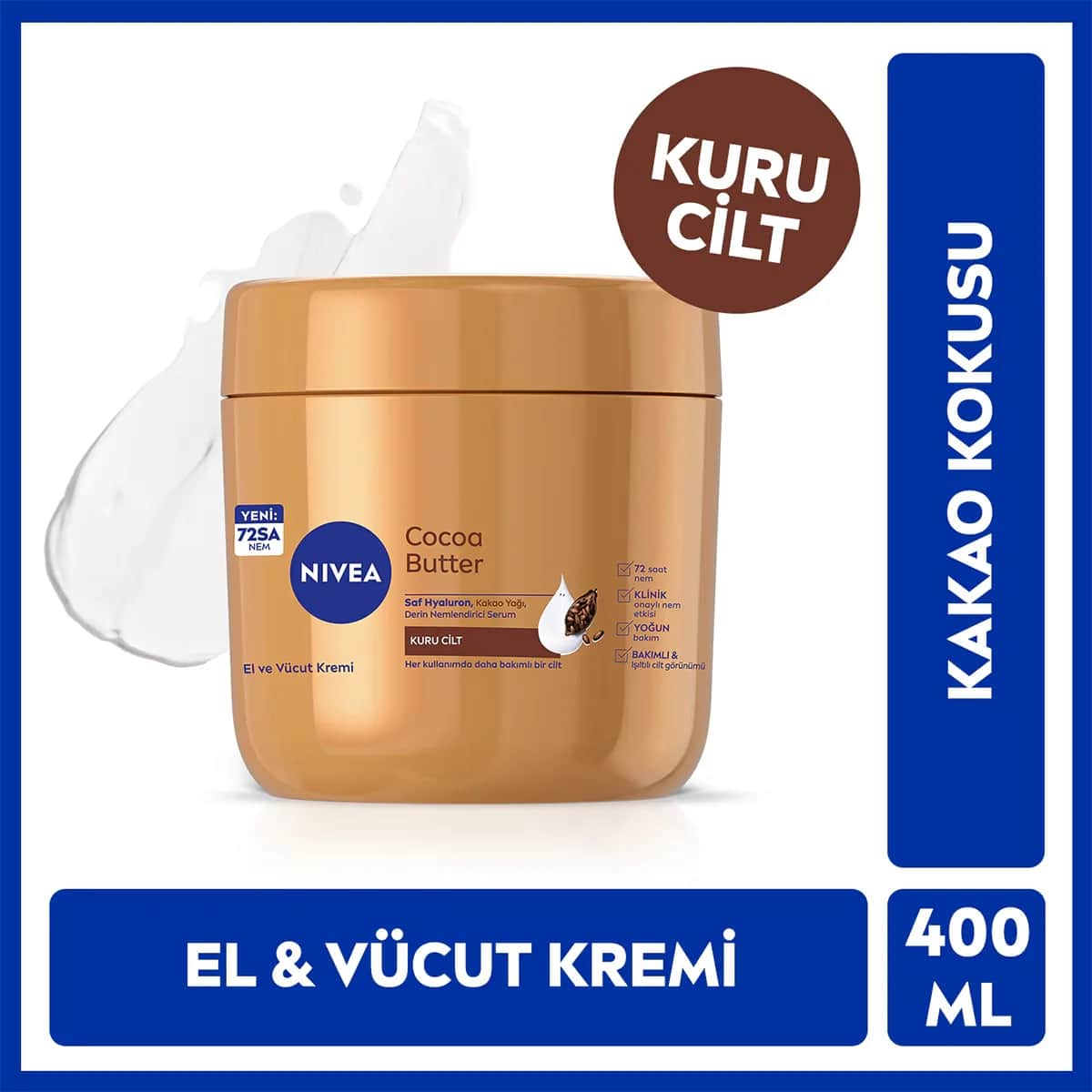 NIVEA كريم نيفيا لليدين والجسم بزبدة الكاكاو 400 مل