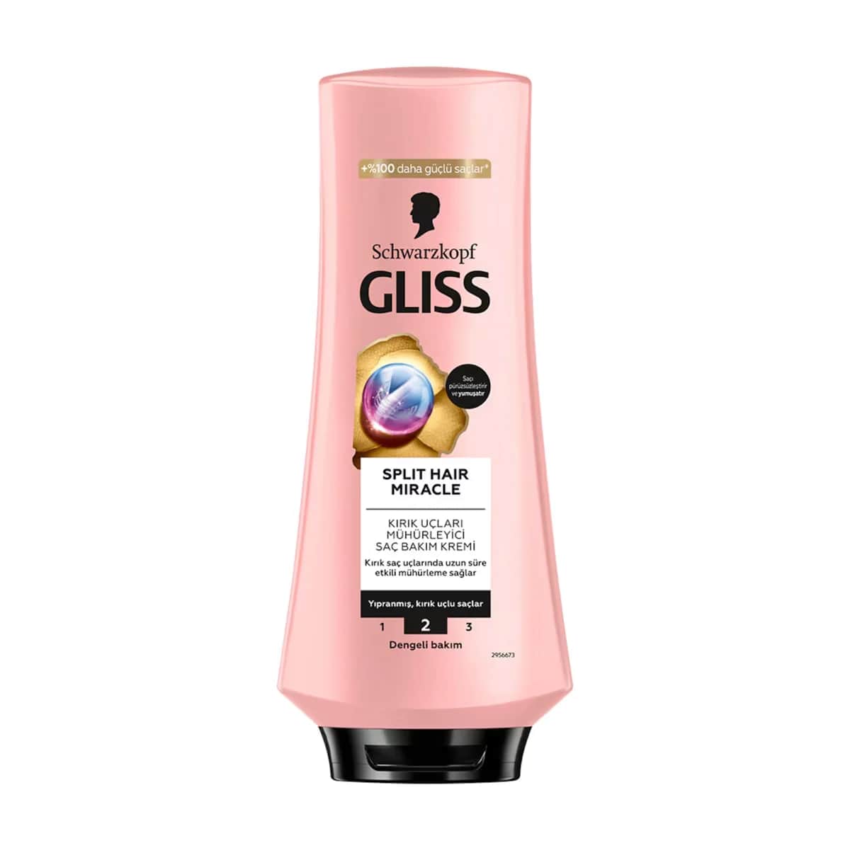 Gliss بلسم جليس المعجزة لإغلاق أطراف الشعر المتقصف مع مركب أيوني وزيت بذور العنب 360 مل