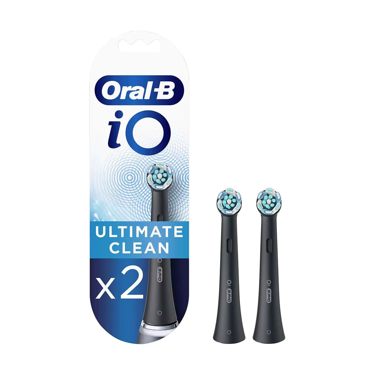 Oral-B رأس فرشاة أسنان بديلة قابلة لإعادة الشحن من أورال-بي آي أو، أسود، قطعتان