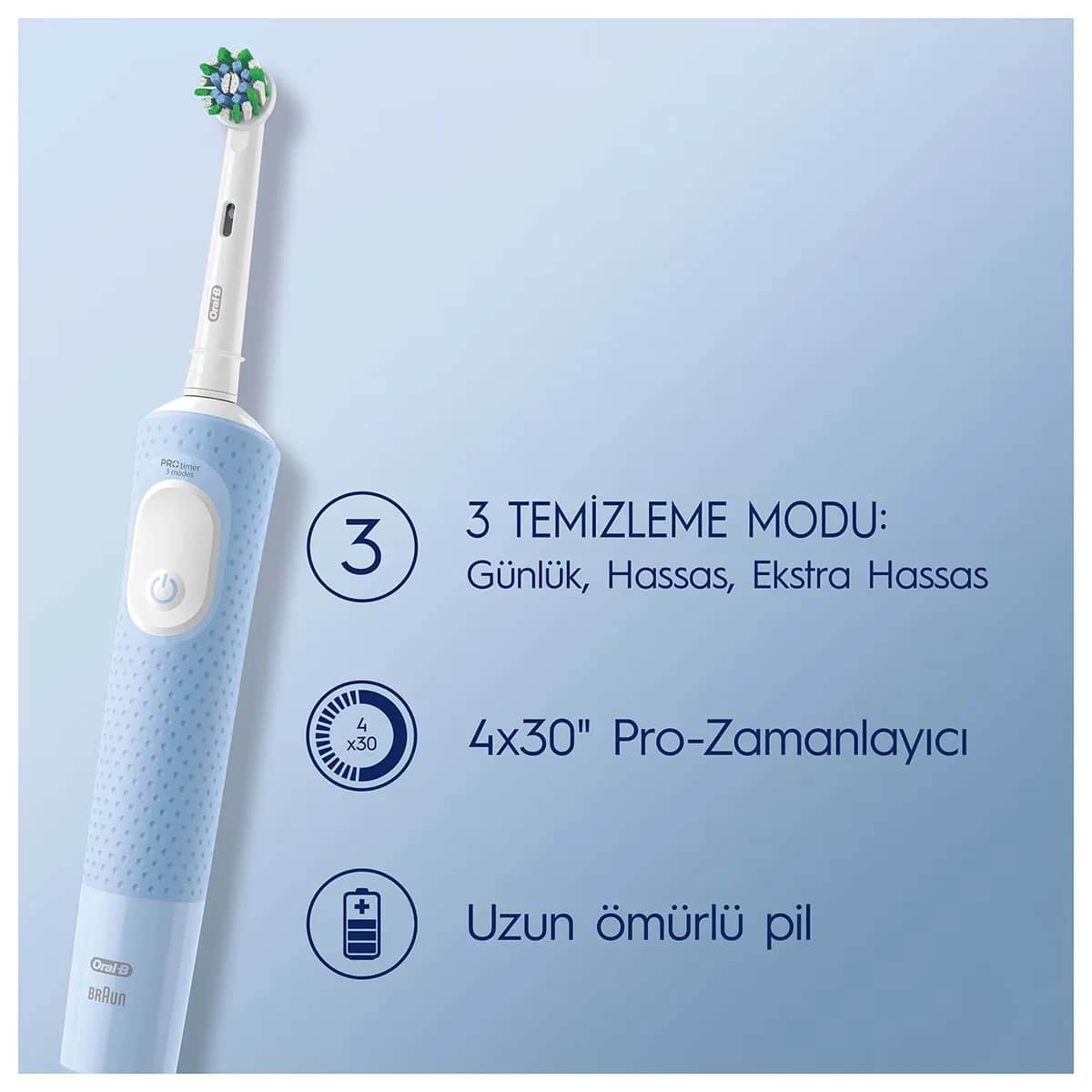 Oral-B فرشاة أسنان أورال-بي فيتاليتي برو بروتيكت الكهربائية باللون الأزرق