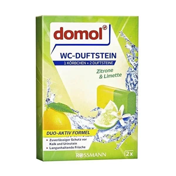 كتلة عطرية للمرحاض برائحة الليمون 2 × 40 غ من دومول Domol