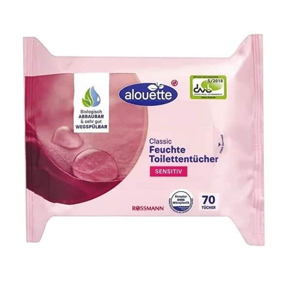 Alouette ألويت مناديل تواليت مبللة بالصبار 70 قطعة