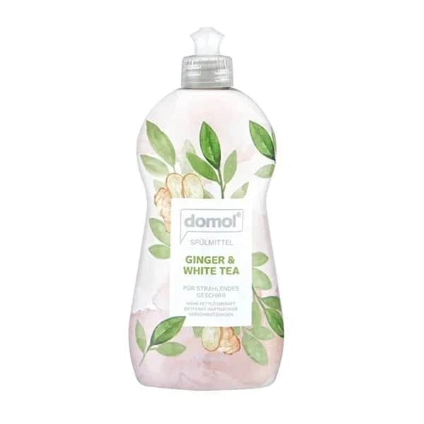 Domol دومول منظف مركز لغسل اليدين والأطباق برائحة الزنجبيل والشاي الأبيض 500 مل