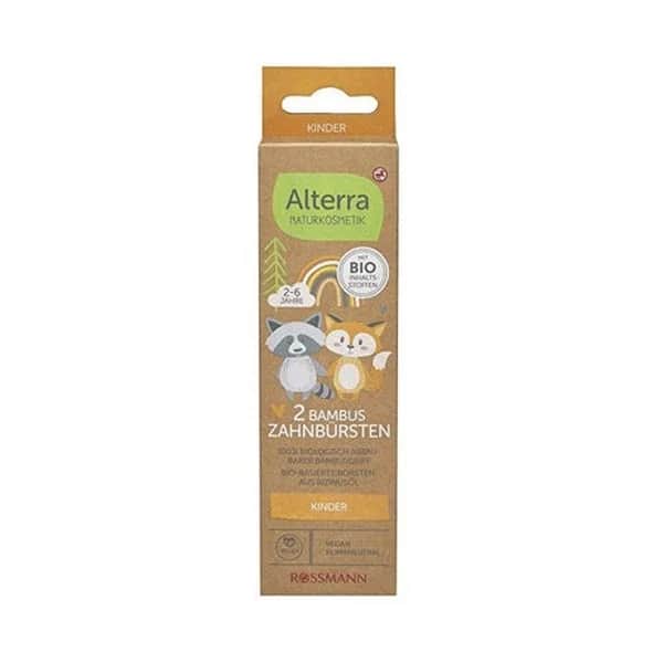 Alterra فرشاة أسنان ألتيرا بامبو للأطفال قطعتين