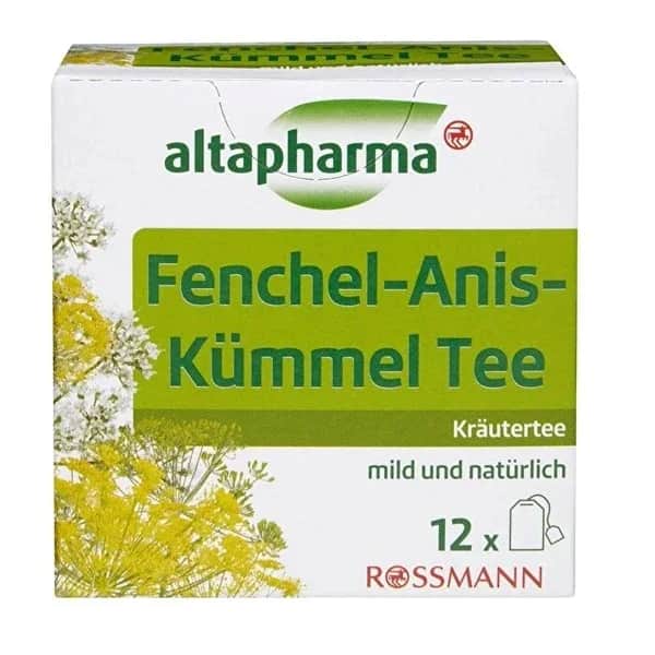 Altapharma شاي الشمر واليانسون والكمون من ألتا فارما، 12 قطعة